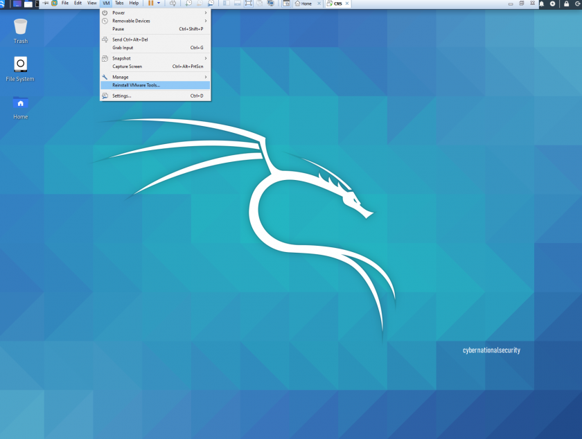 install vmware tools kali